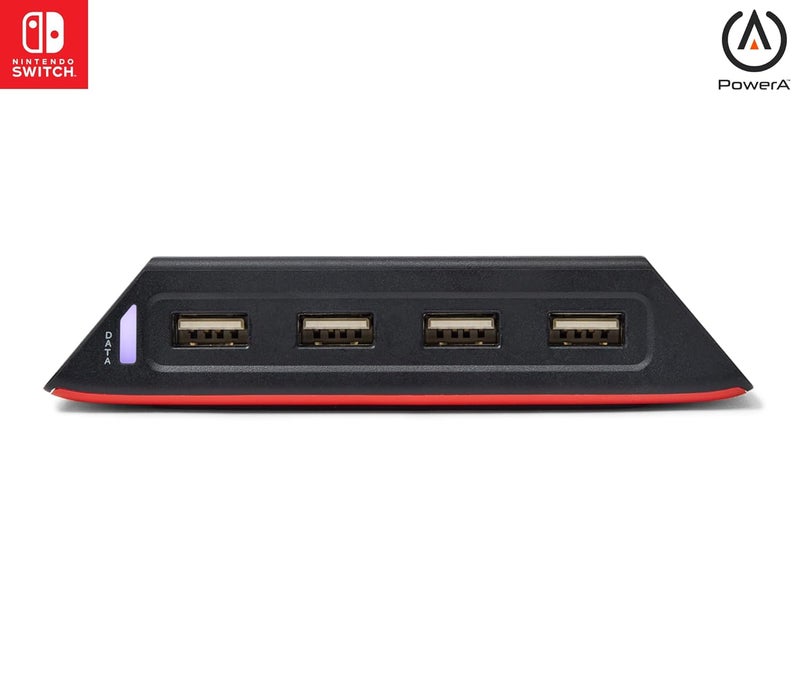 PowerA 4-Port Hi-Speed USB Hub for Nintendo Switch™, USB 2.0, 6 ft. USB Cable, Weighted Base, Officially Licensed - Image 1
