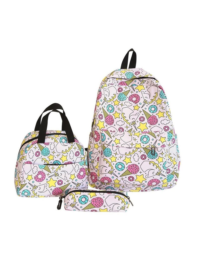 Taiahiro Cute doodle personalized schoolbags, Harajuku-style computer bags, and large-capacity backpacks for junior and senior high school students.  - Image 1