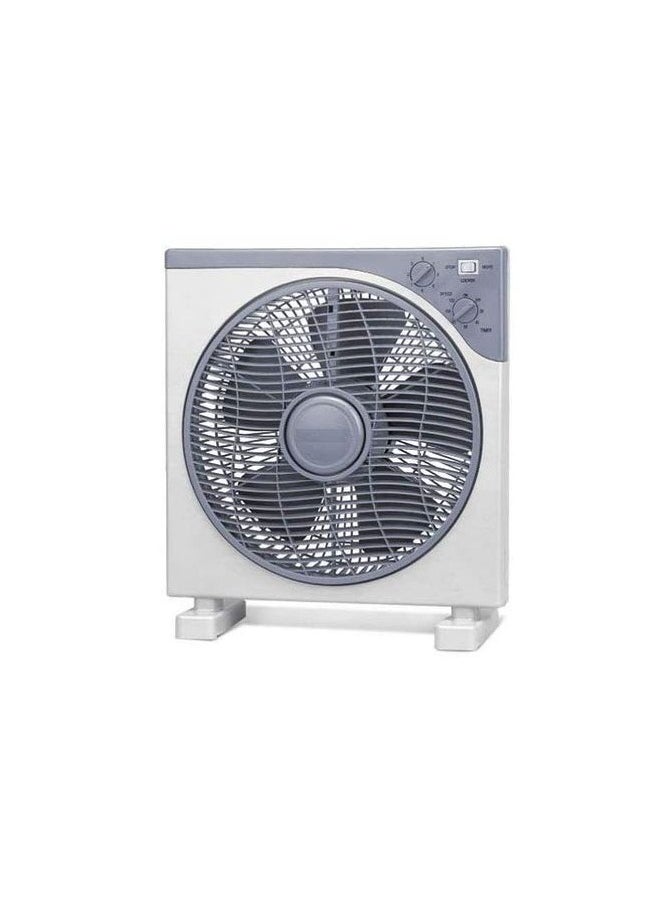 Generic 12 Inch Square Desk Fan with 3 Speeds, Timer, and Blade Shift Button 