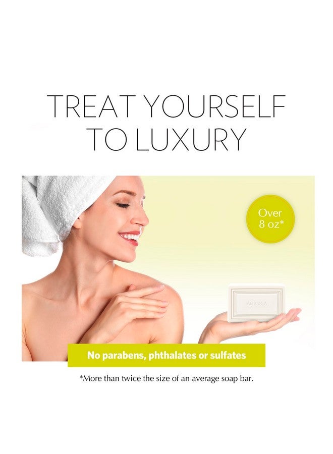 AGRARIA Luxury Bath Collection Lemon Verbena Bar Soap, Moisturizing Body Bar Soap, Shea Butter & Kukui Oil Bar Soap for Men and Women Gift Bundle - Image 4