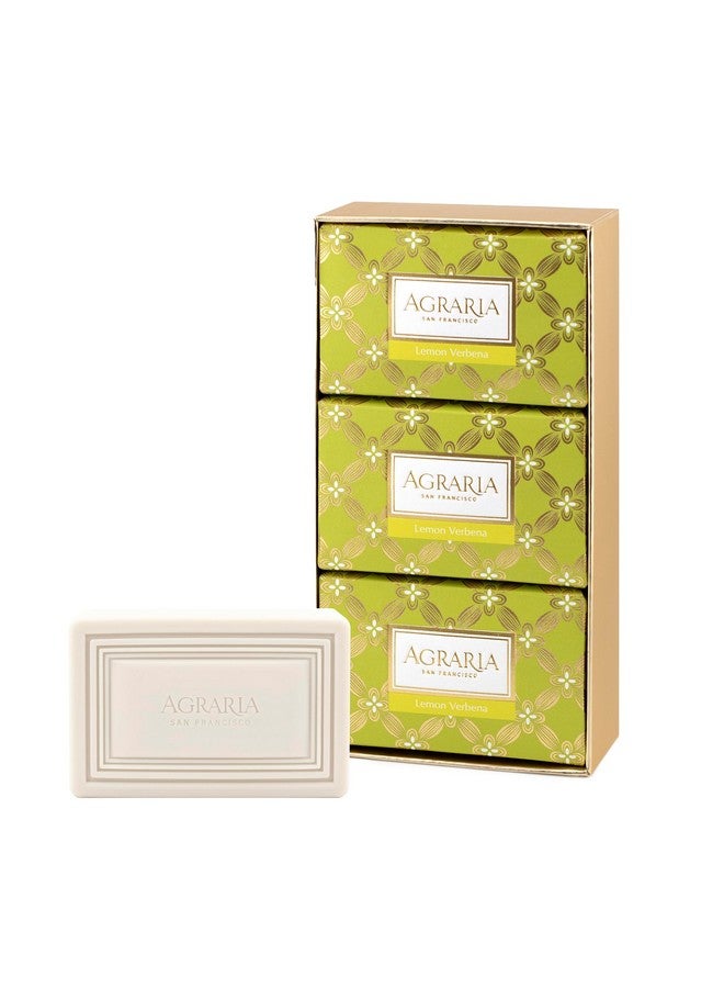 AGRARIA Luxury Bath Collection Lemon Verbena Bar Soap, Moisturizing Body Bar Soap, Shea Butter & Kukui Oil Bar Soap for Men and Women Gift Bundle - Image 1