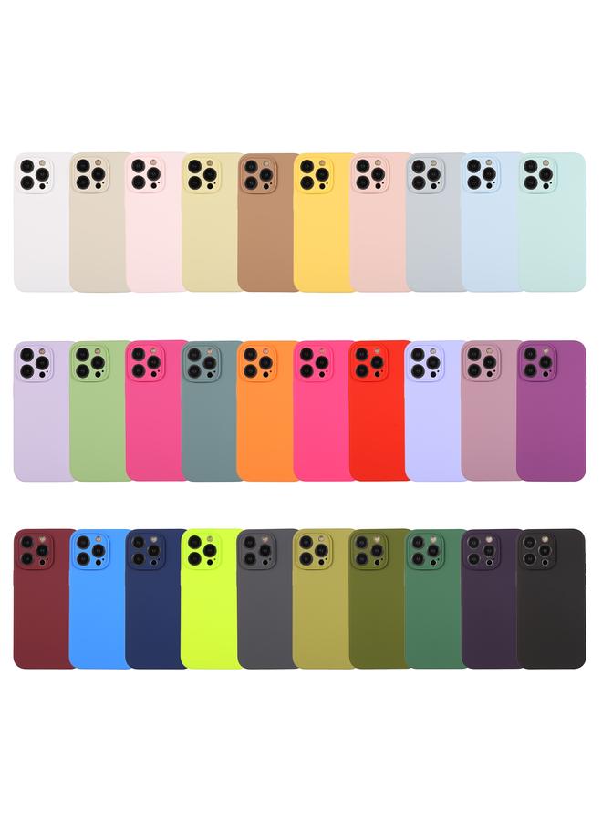 S-TOP Case For iPhone 13 Pro Max Pure Color Liquid Silicone Fine Pore Phone Case - Image 2