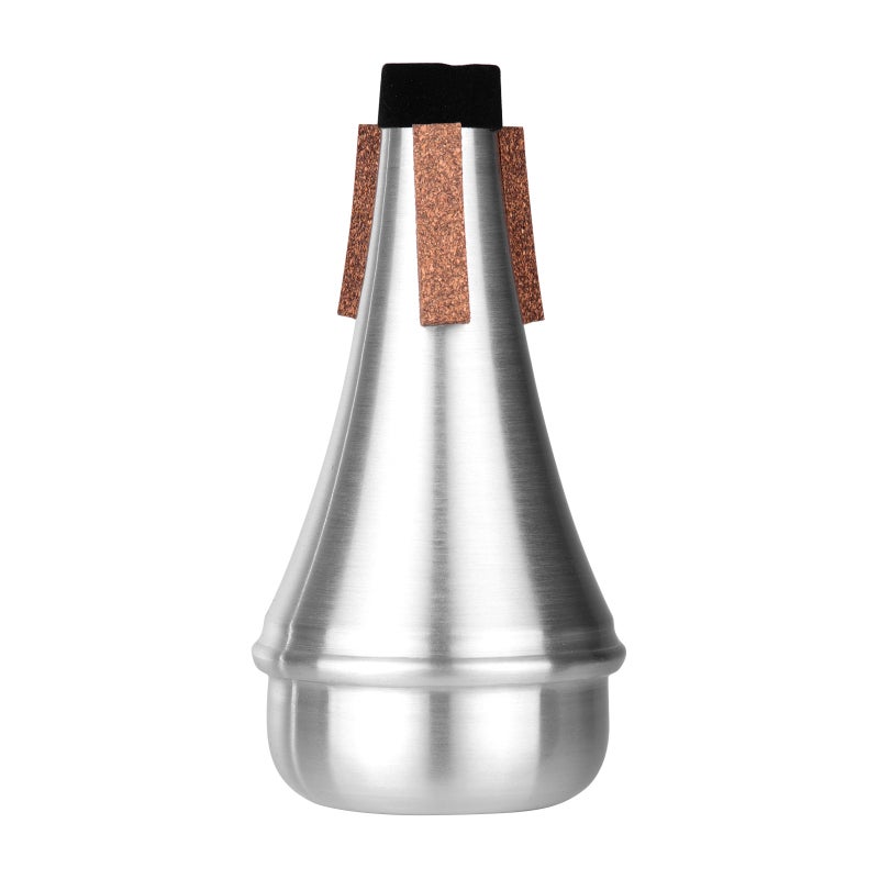 Trumpet Straight Mute: Silver Aluminum Alloy - Universal Fit For All Trumpets, Soft Wood Inlet, Lightweight For Beginner Home Practice - Image 2