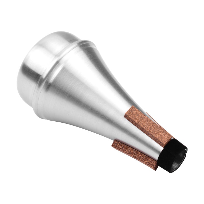 Trumpet Straight Mute: Silver Aluminum Alloy - Universal Fit For All Trumpets, Soft Wood Inlet, Lightweight For Beginner Home Practice - Image 4