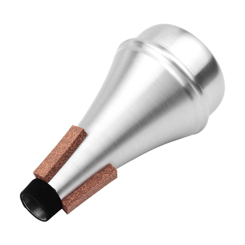 Trumpet Straight Mute: Silver Aluminum Alloy - Universal Fit For All Trumpets, Soft Wood Inlet, Lightweight For Beginner Home Practice - Image 5