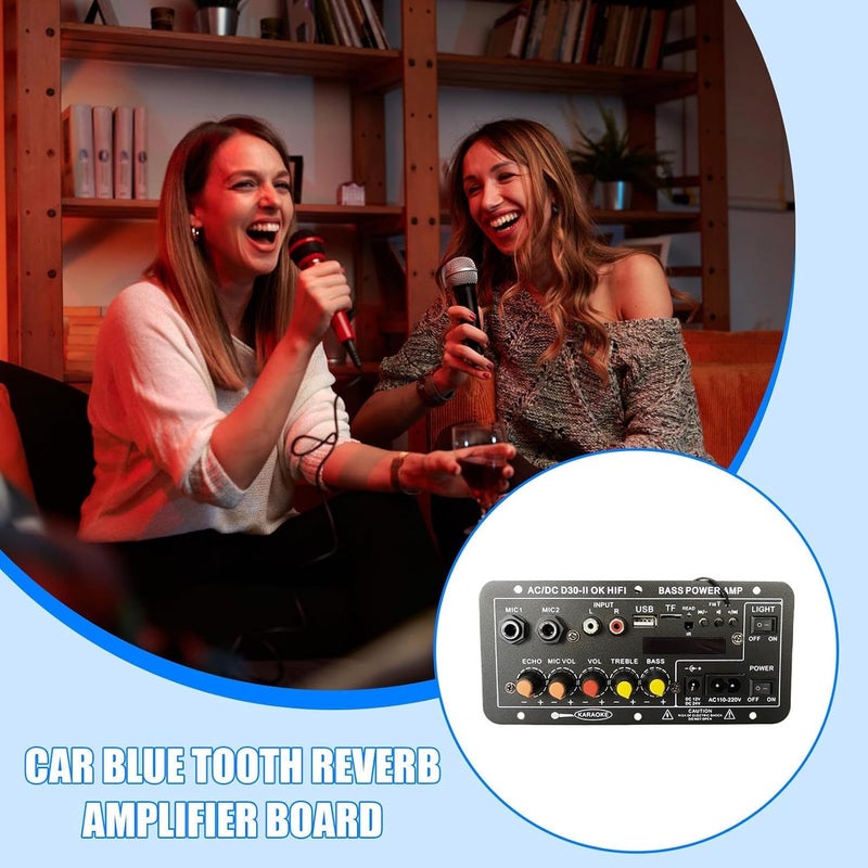لوحة مكبر صوت ستيريو لاسلكي مع فتحة بطاقة SD USB لتشغيل صوت السيارة وسماعة الصوت المنخفض والكاراوكي الخارجي - Image 3