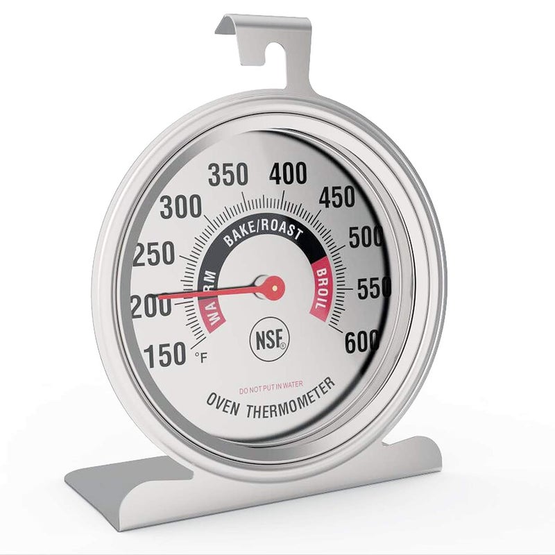Efeng Large 3.5" Oven Thermometers for Gas/Electric Oven with Large Hanger&Base,Safety Leave-in Oven,Easy to Read Number,No Fading Color for Long time Cooking - Image 1