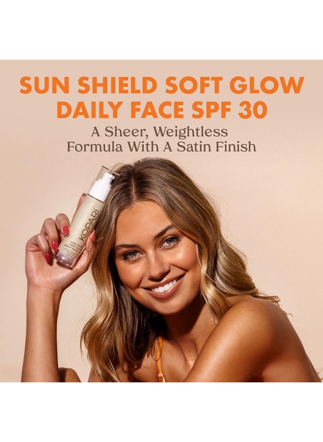 Kopari Kopari Sun Shield Soft Glow - Daily Face SPF 30, Sheer Lightweight Sunscreen, Healthy Radiant Glow, Perfect Under Makeup for Boost of Hydration, 1.5oz  - Image 2