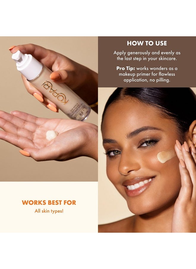 Kopari Kopari Sun Shield Soft Glow - Daily Face SPF 30, Sheer Lightweight Sunscreen, Healthy Radiant Glow, Perfect Under Makeup for Boost of Hydration, 1.5oz  - Image 5