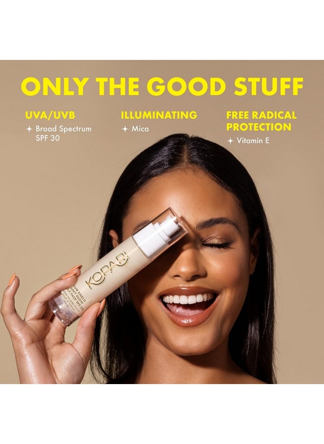 Kopari Kopari Sun Shield Soft Glow - Daily Face SPF 30, Sheer Lightweight Sunscreen, Healthy Radiant Glow, Perfect Under Makeup for Boost of Hydration, 1.5oz  - Image 4