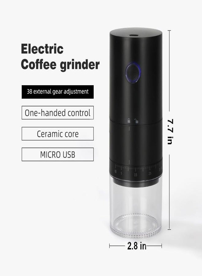 TOBEFORT Portable Electric Burr Coffee Grinder with 38 Adjustable Grind Settings - USB Rechargeable Ceramic Core Conical Burr, Coffee Bean Grinder for Espresso, French Press, Travel, Camping, Home & Office Use - Image 2