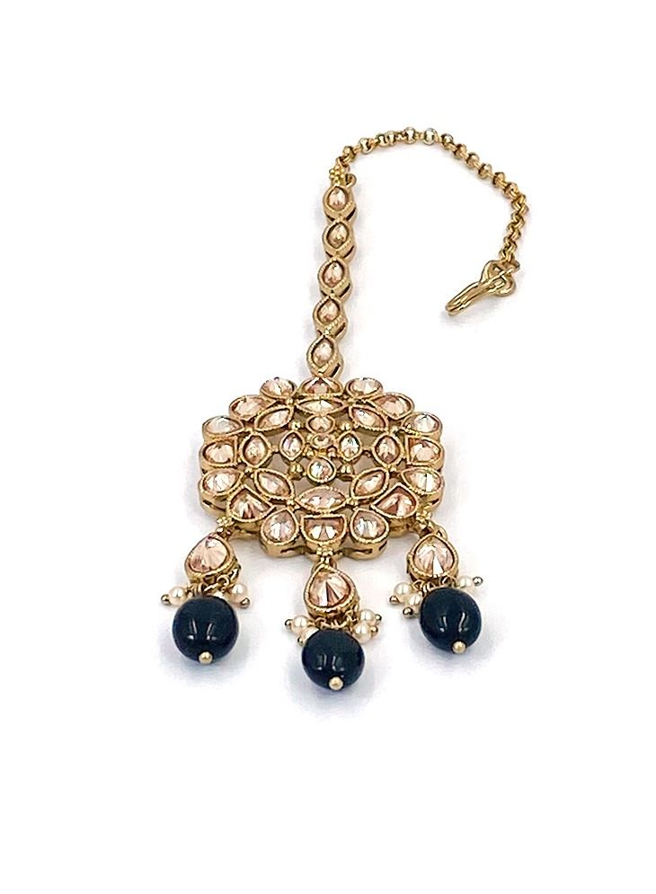 GOHONA GOHONA Traditional Indian Head Jhoomar Passa Jewelry Maang Tikka for Women  - Image 1