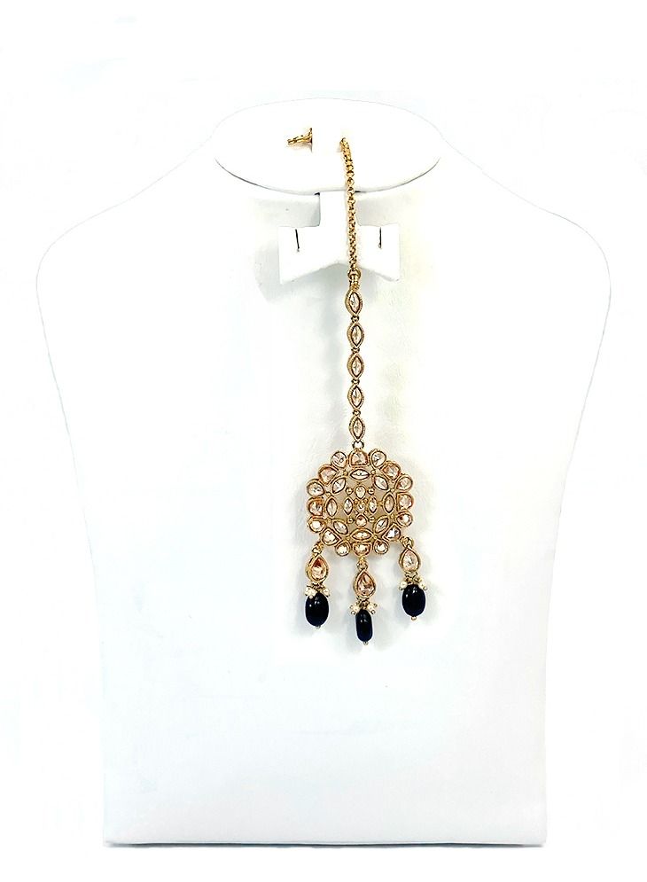 GOHONA GOHONA Traditional Indian Head Jhoomar Passa Jewelry Maang Tikka for Women  - Image 2