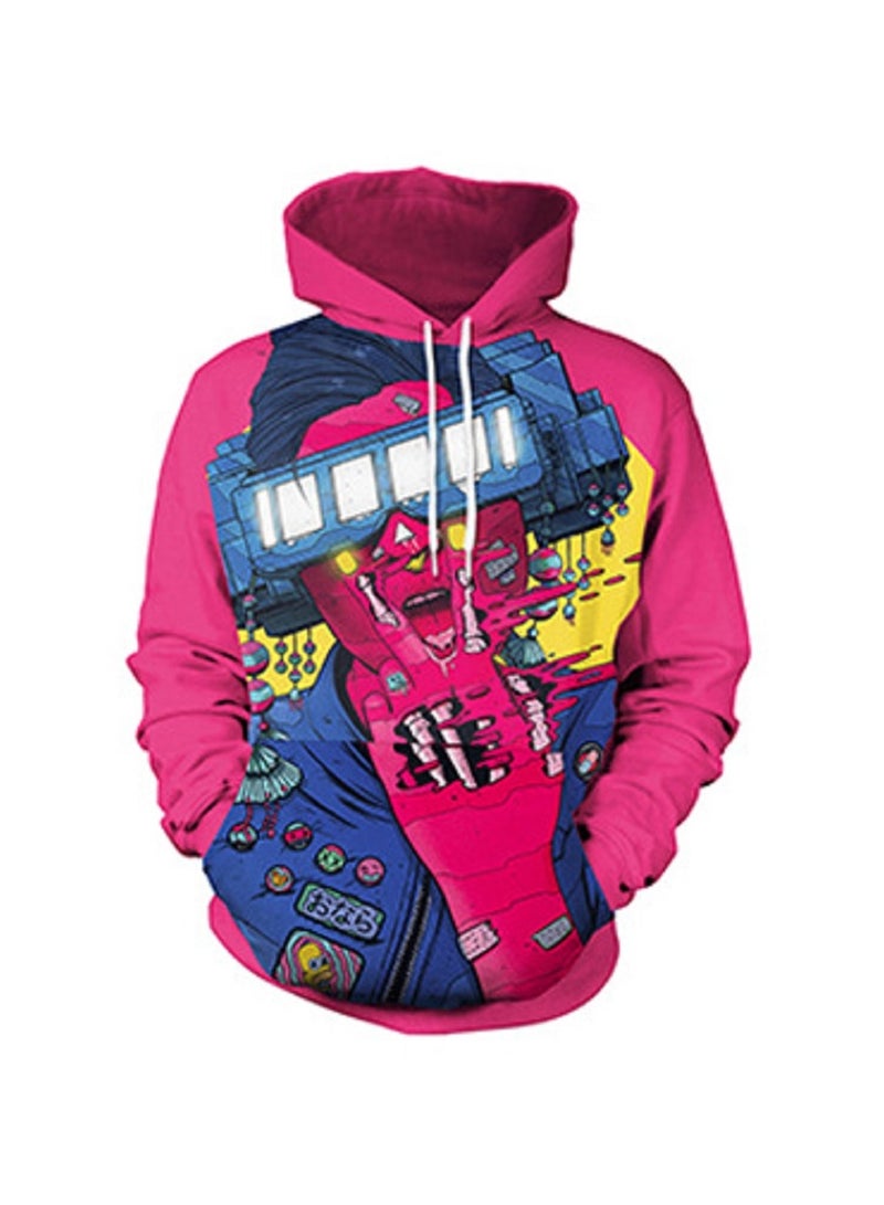 Loquat Digital Printed Pullover Long Sleeved Hoodie  - Image 1