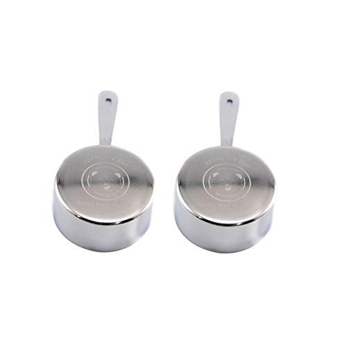 Honey Bear Kitchen 1/2 Cup 120 ml Measuring Scoop Cups, Polished Stainless Steel (Set of 2) - Image 4