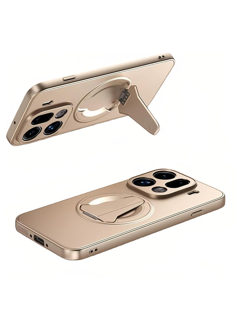 عام غطاء واقي رقيق متوافق مع هاتف OPPO Find X9 Pro 2025 مع حامل [يدعم الشحن اللاسلكي]، خلفية صلبة من البولي كربونات مطفأة مع حامل مغناطيسي.