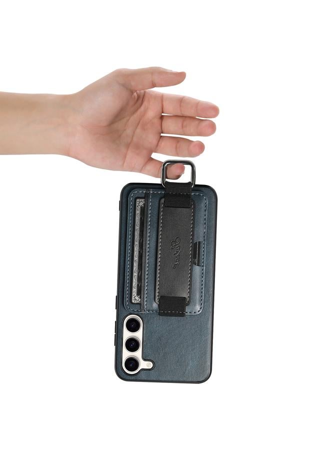 سوتين جراب لهاتف Samsung Galaxy S23 5G H13 محفظة بطاقات وحزام معصم وحامل جراب هاتف من البولي يوريثان - Image 5