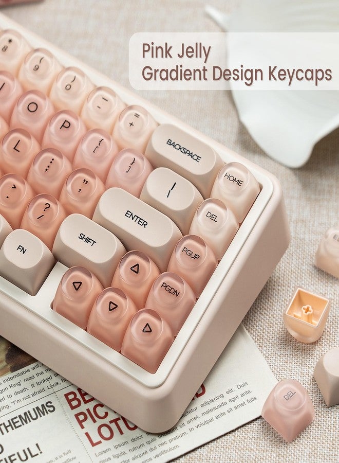 Rainy75 Crystal Jelly Keycaps 60 65 75 100 Percent, Side Printed Elegant Key caps Custom113 Keys - Image 2