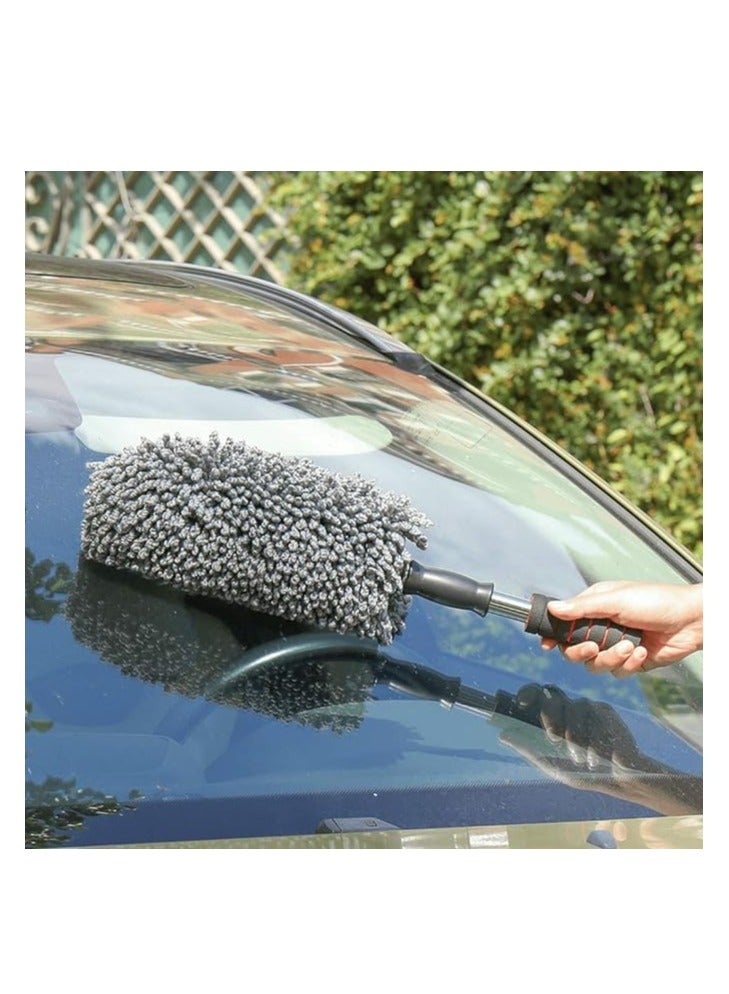 Super Soft Microfiber Car Duster Exterior with Extendable Handle, Car Brush Duster for Car Cleaning Dusting - Image 2