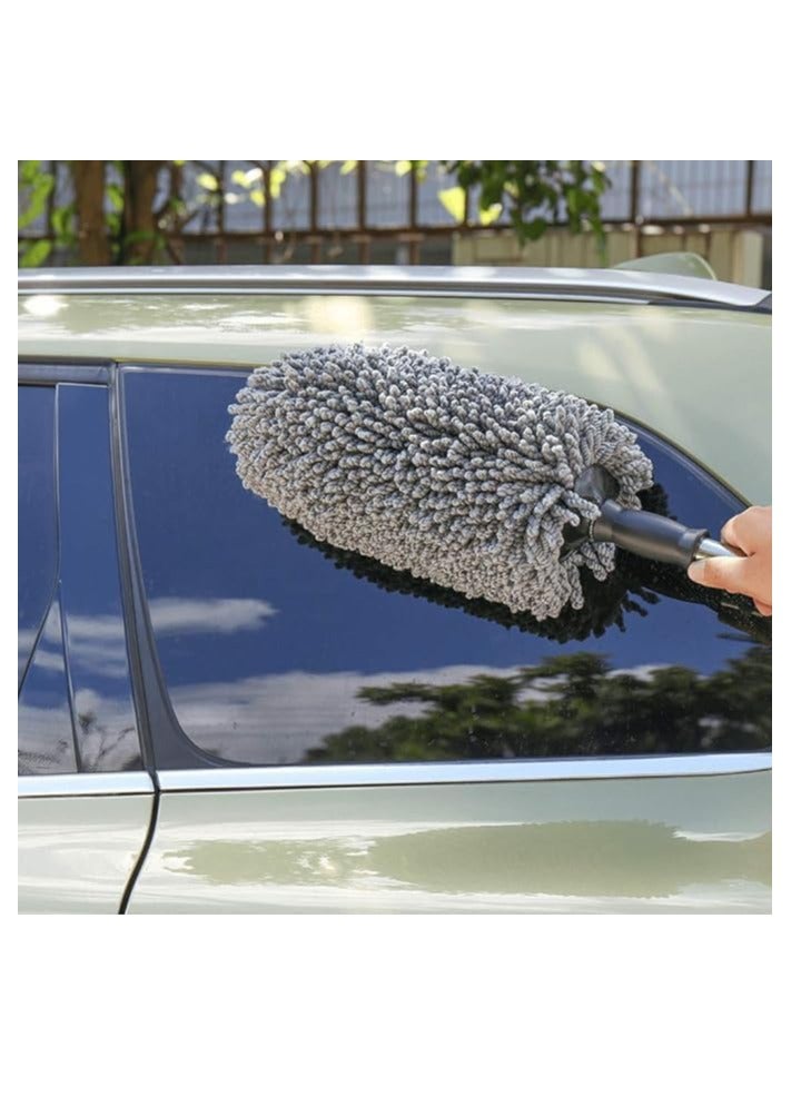 Super Soft Microfiber Car Duster Exterior with Extendable Handle, Car Brush Duster for Car Cleaning Dusting - Image 4