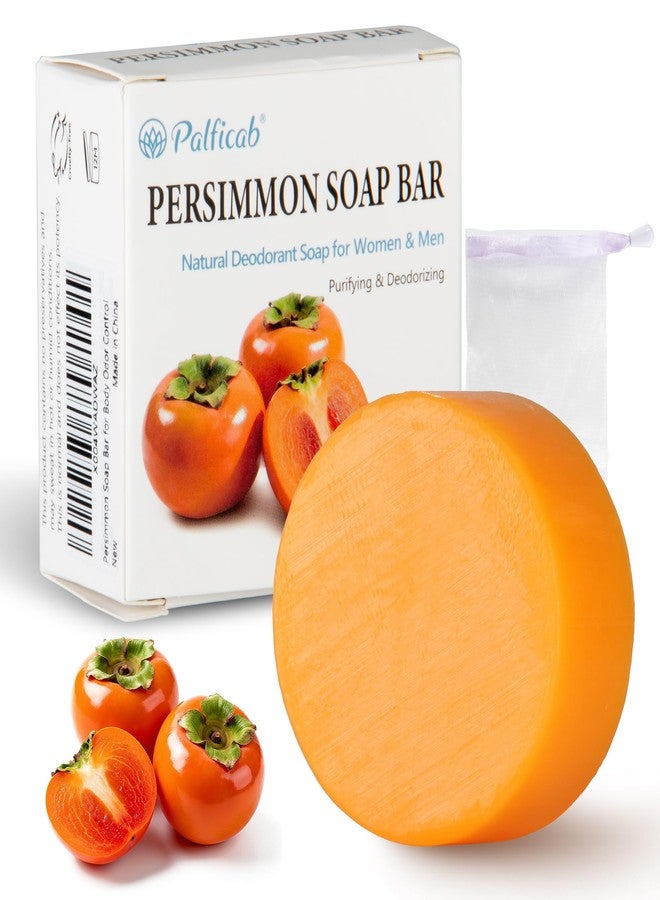 PALFICAB 120g Persimmon Soap for Old People Smell, Natural Persimmon Extract Deodorant Body Wash Soap for Men & Women, Gentle Body Odor Control & Eliminator, All Skin Types - Image 1