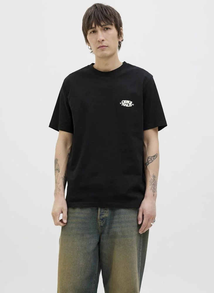 جاك اند جونز Jortavira Type Back Crew Neck T-Shirt
