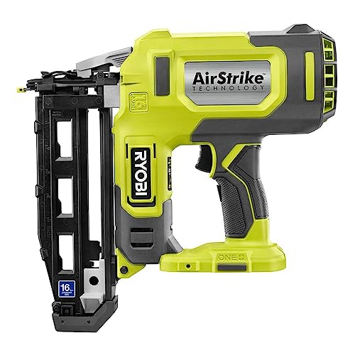 RYOBI ONE+ 18V 16-Gauge Cordless AirStrike Finish Nailer (Tool Only), P326, Green - Image 1