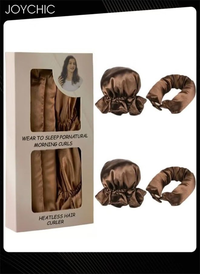 Joychic New Satin Heatless Hair Curler, Hair Rollers for Heatless Curls with Hair Caps, No Heat Curling Headband Can Sleep in Overnight, Soft Curling Rod Headband for Long Hair  - Image 1