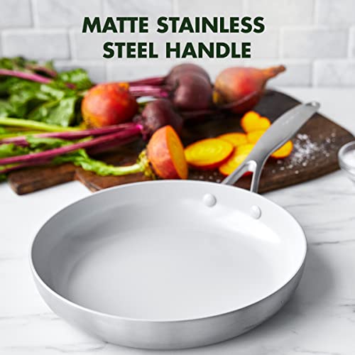 GreenPan Venice Pro Tri-Ply Stainless Steel Healthy Ceramic Nonstick 11" Frying Pan Skillet, PFAS-Free, Multi Clad, Induction, Dishwasher Safe, Oven Safe, Silver - Image 5
