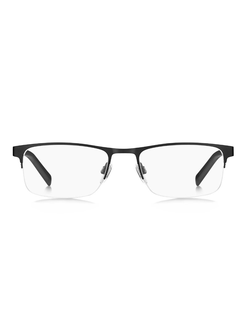 TOMMY HILFIGER نظارة شمسية مستطيلة الشكل للرجال مصنوعة من الفولاذ المقاوم للصدأ TH 2083 34 - مقاس العدسة: 34 مم - أسود متوسط - Image 3