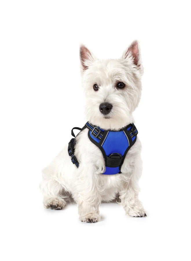 Rabbitgoo Dog Harness No Pull with 2 Leash Clips, Adjustable Soft Padded, Reflective Oxford No Choke Pet Vest with Easy Control Handle for Puppy, Dazzling Blue,XS - Image 1