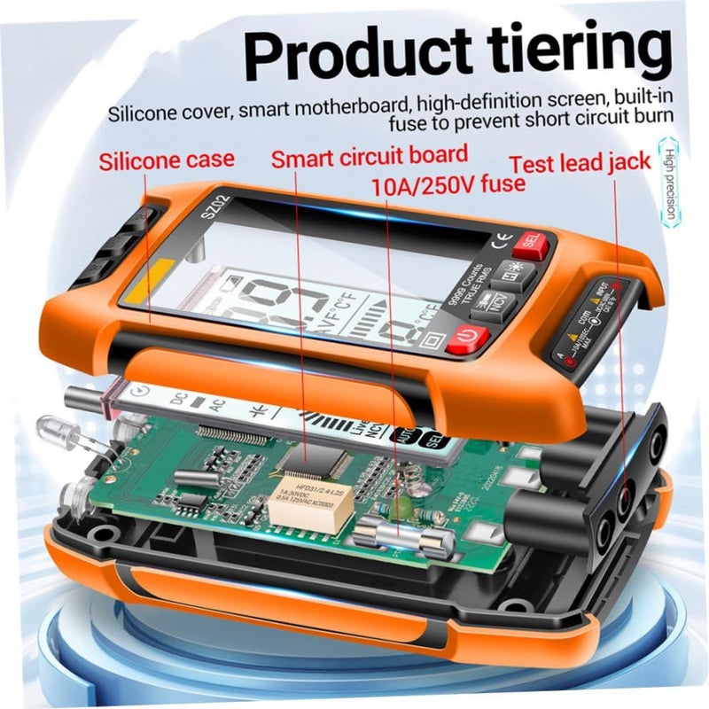 High Definition LCD Digital Multimeter with Backlight Auto Shutdown NCV Voltage Tester - Image 4