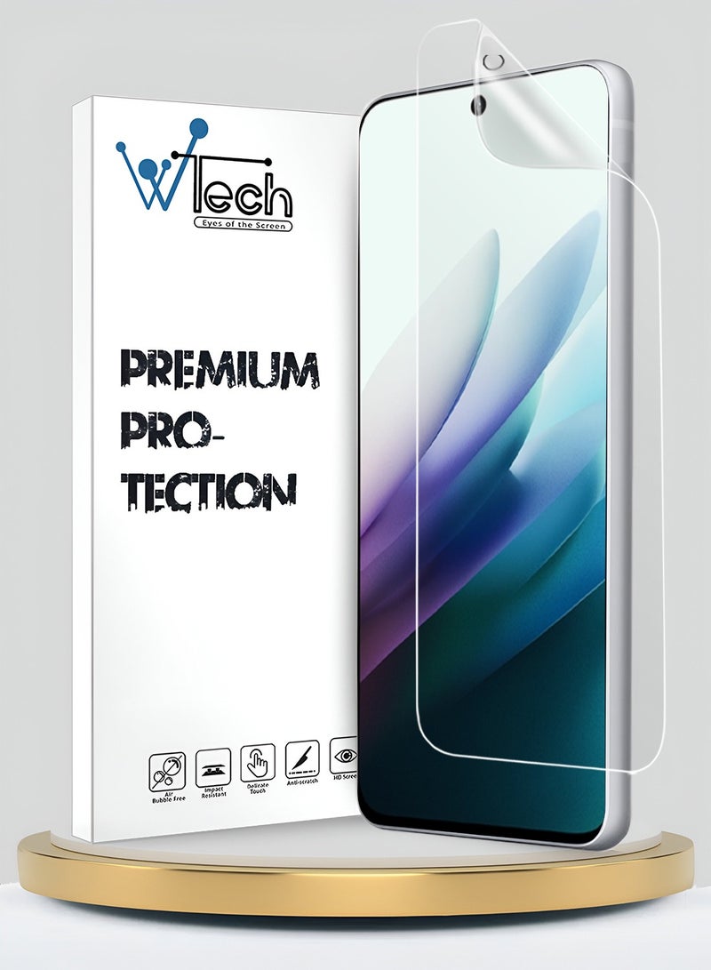 دبليو تيك شاشة حماية رقيقة ومرنة من هيدروجيل شاومي ريدمي 15 5G 2025 المميزة (MSHFMN) - شفافة - Image 1