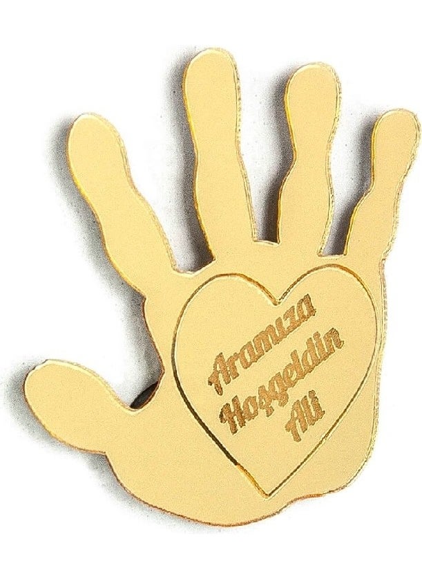 İhvan Online 10 Pieces Gift Mirrored Plexiglass Magnetic Wardrobe Ornament Hand Pattern 