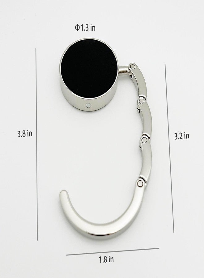 KSMD Compact Round Purse Hooks for Table and Bars,Portable Purse Hanger Organizers Hooks Handbag Holder Pocketbook Holder Bag Storage for Desk Bag,Set of 2 (Letter E) - Image 4