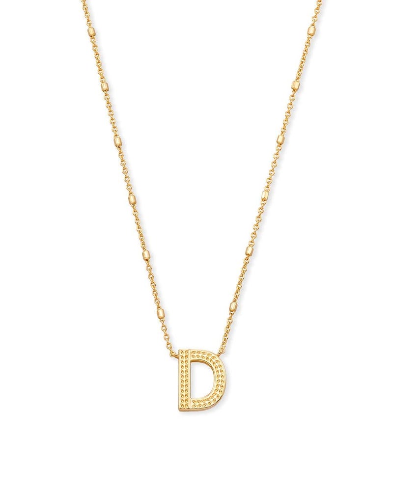 Kendra Scott Letter D Pendant Necklace for Women, Fashion Jewelry, 14k Gold-Plated Brass, Gold Metal, Letter D - Image 1