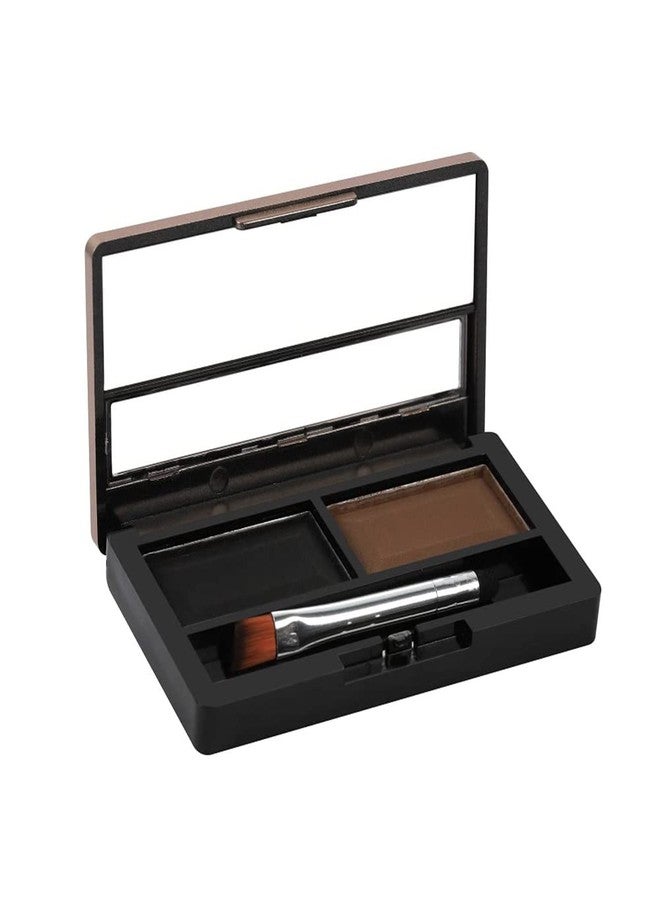 MATT LOOK Perfect Duo Shade Brow Powder, 2 Shades Eyebrow Drawing Palette with 1 Brush, Eyebrow Filler and Definer for Women & Girls, (Shade -03 - Light Brown & Black) - Image 3