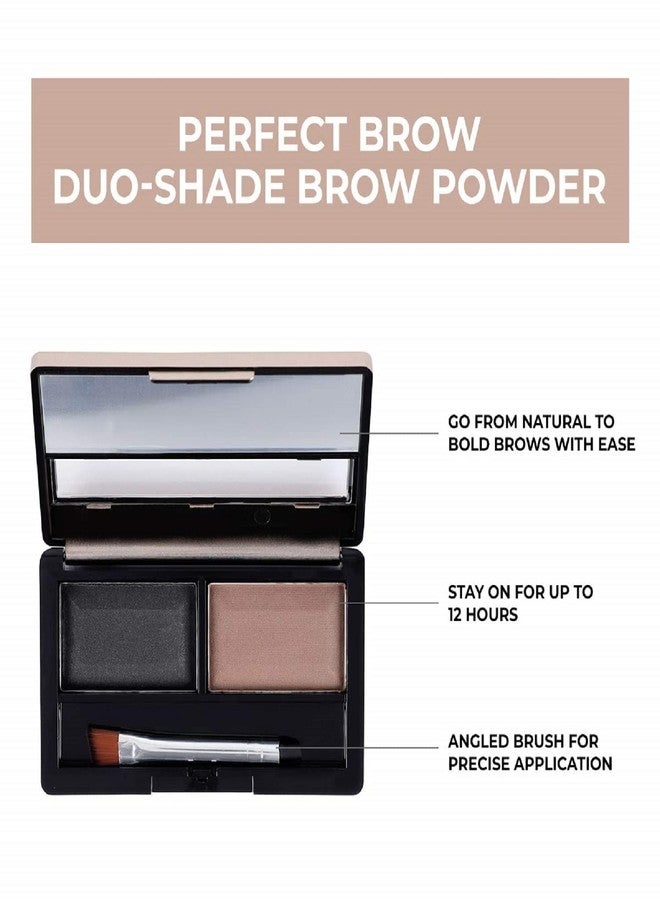 MATT LOOK Perfect Duo Shade Brow Powder, 2 Shades Eyebrow Drawing Palette with 1 Brush, Eyebrow Filler and Definer for Women & Girls, (Shade -03 - Light Brown & Black) - Image 4