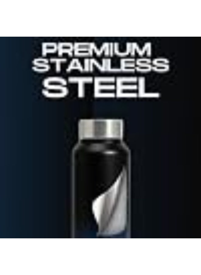 Speedex Stainless Steel Water Bottle 1 Ltr, Leak Proof Screw Cap, BIS Approved 1000 ml Metal Bottle For Daily, Office, School, Gym, Travel Use for Men, Women, Kids, Adults, Black Blue, Set of 4 - Image 3