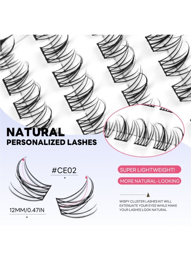 رموش جروينيا عنقودية احترافية  - مظهر طبيعي وكثافة مذهلة - طقم رموش منفصلة للمحترفين والمبتدئين -  Lash Clusters - Image 3