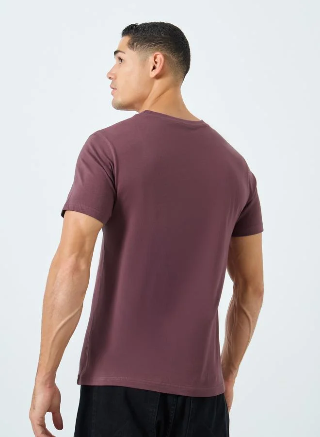 Styli Styli Pure Cotton Compact Jersey Regular T-Shirt
