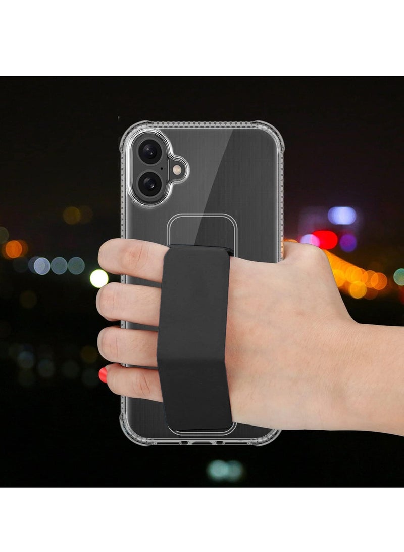 دبليو تيك غطاء الحماية الهوائي لآيفون 16 بلس ٢٠٢٤ تي بي يو - شفاف/أسود - Image 3