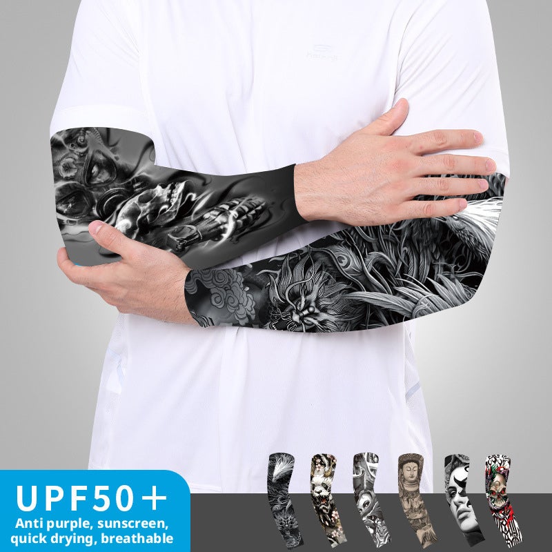 Yiya Tattoo Print Arm Sleeves for Outdoor Sports - Image 2