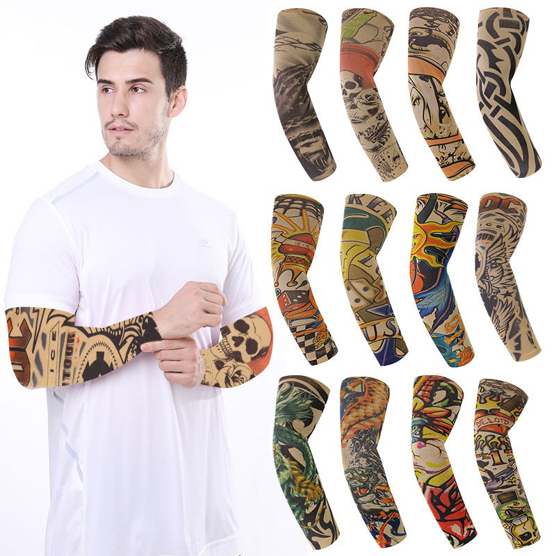 Yiya Tattoo Print Arm Sleeves for Outdoor Sports - Image 1