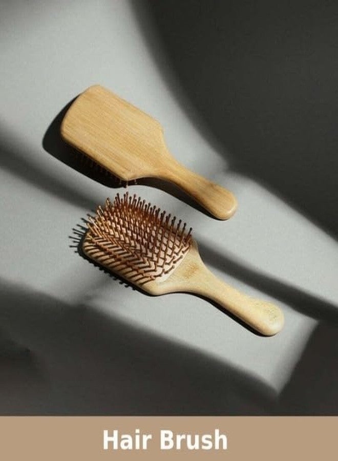 Eddika Wooden Hair Brush, Natural Handle for Long, Curly or Straight Hair Styling - Image 4