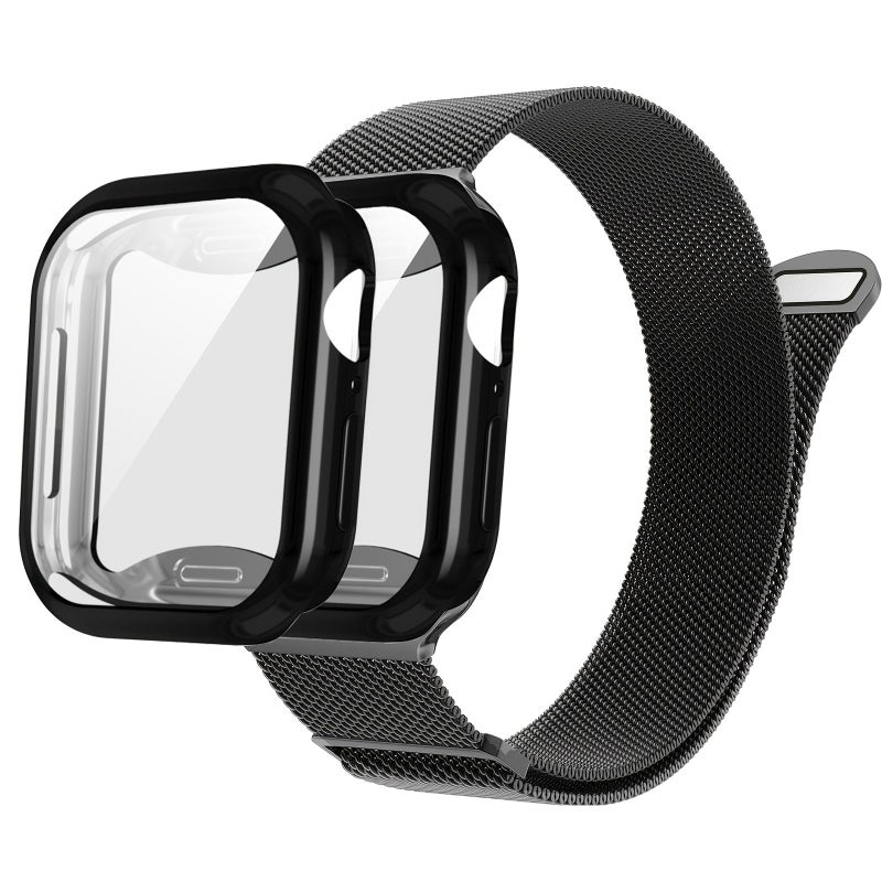 حزام ميلانيزي مغناطيسي متعدد الألوان بغطاء TPU ناعم لساعة iWatch بمقاسات 40، 41، 44، 45 مم - Image 5