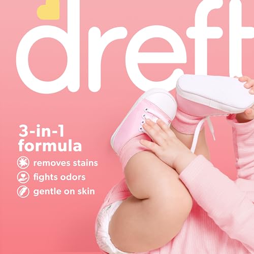 Dreft مسحوق غسيل ملابس الأطفال حديثي الولادة من دريفت، لطيف على البشرة الحساسة، متوافق مع HE، عبوة 2، 32 غسلة لكل منها - Image 2
