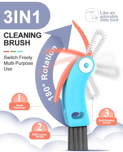 Mocybol 3 in 1 Cup Lid Cleaning Brush 3 PCS - Multifunctional Cleaning Brush Set for Tight Spaces, Bottle Gaps & Travel Mugs | Portable Durable Cup Lid Cleaner Tools (Multicolor) - Image 3