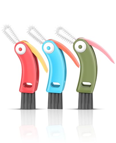 Mocybol 3 in 1 Cup Lid Cleaning Brush 3 PCS - Multifunctional Cleaning Brush Set for Tight Spaces, Bottle Gaps & Travel Mugs | Portable Durable Cup Lid Cleaner Tools (Multicolor) - Image 1