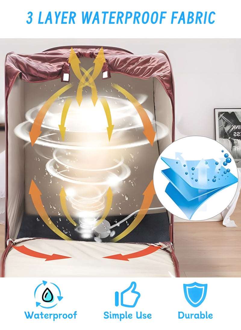 BIG MAX Portable Sauna Tent Kit with 2L Steamer (Steam Detox) - Foldable Design, Quick Setup, Home Spa for Women & Fitness  - Image 2